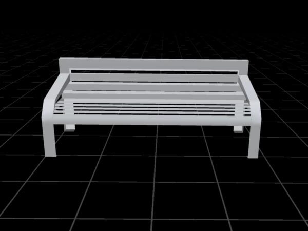 Simple long table, single chair, long chair